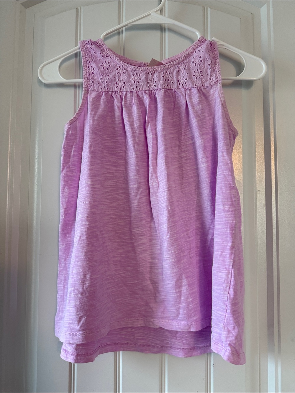 Gently worn OshKosh B'gosh Lilac Eyelet Yoke Tank Top
